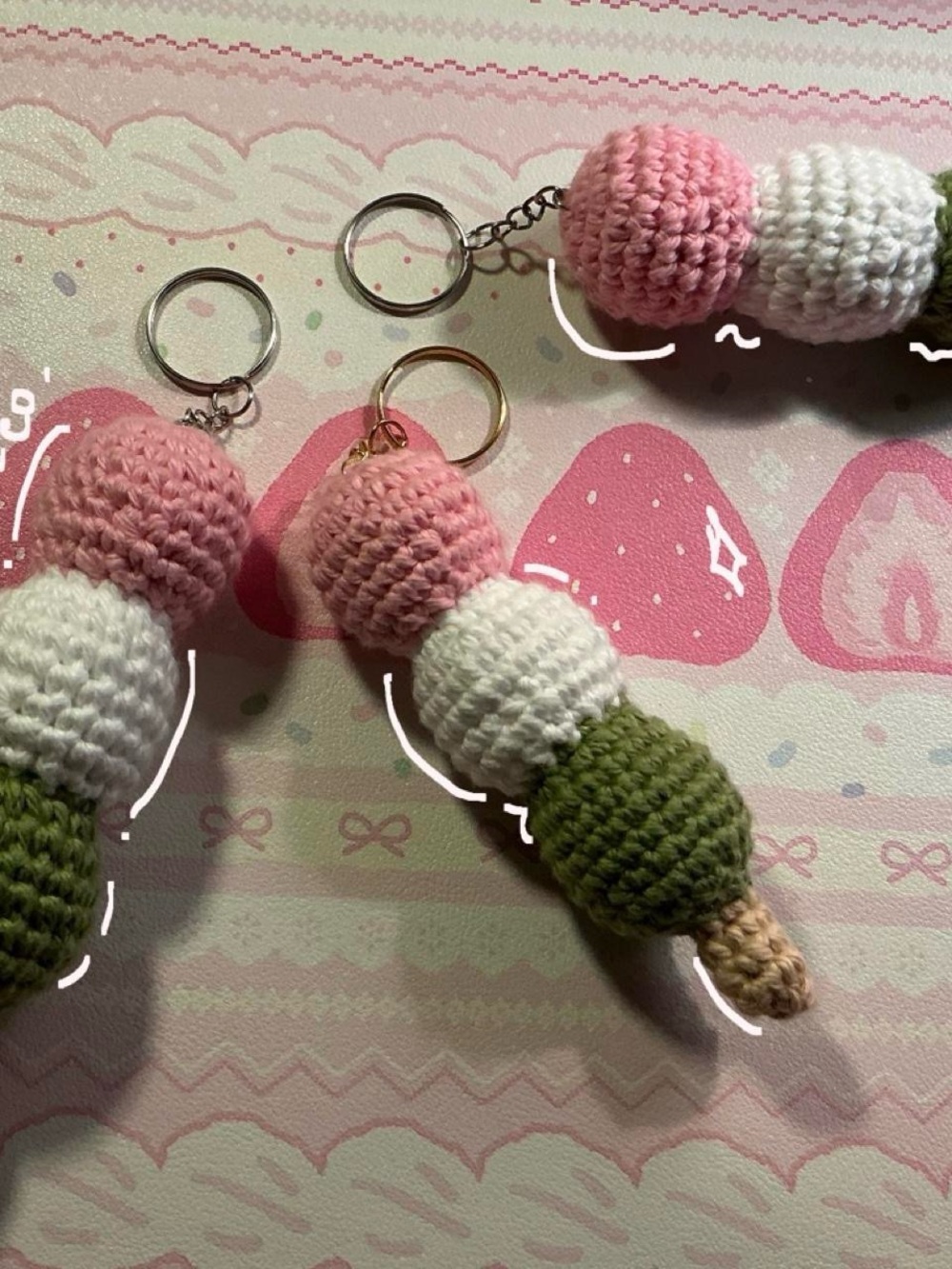 Handmade Dango Keychain - Picture 2 of 2